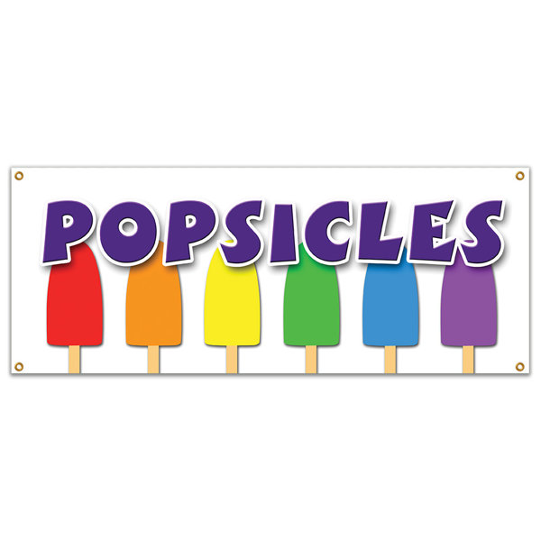 SignMission Popsicles Banner Sign | Wayfair